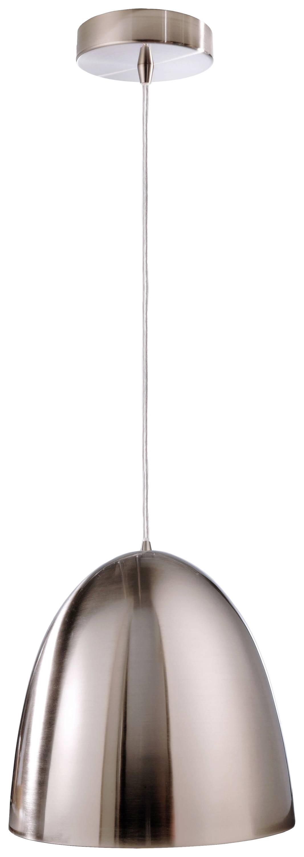 Modern, kopparfärgad taklampa med enkelt design och slät yta som hänger från taket. Perfekt för samtida interiörer.