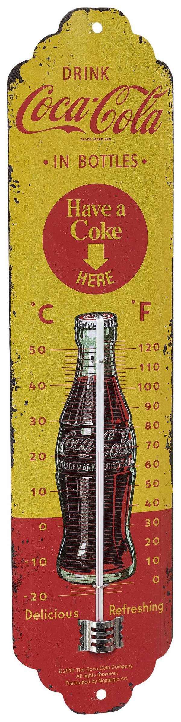 TFA Dostmann NOSTALGIC ART Coca Cola Termometer Gul, Röd 12.2060.10