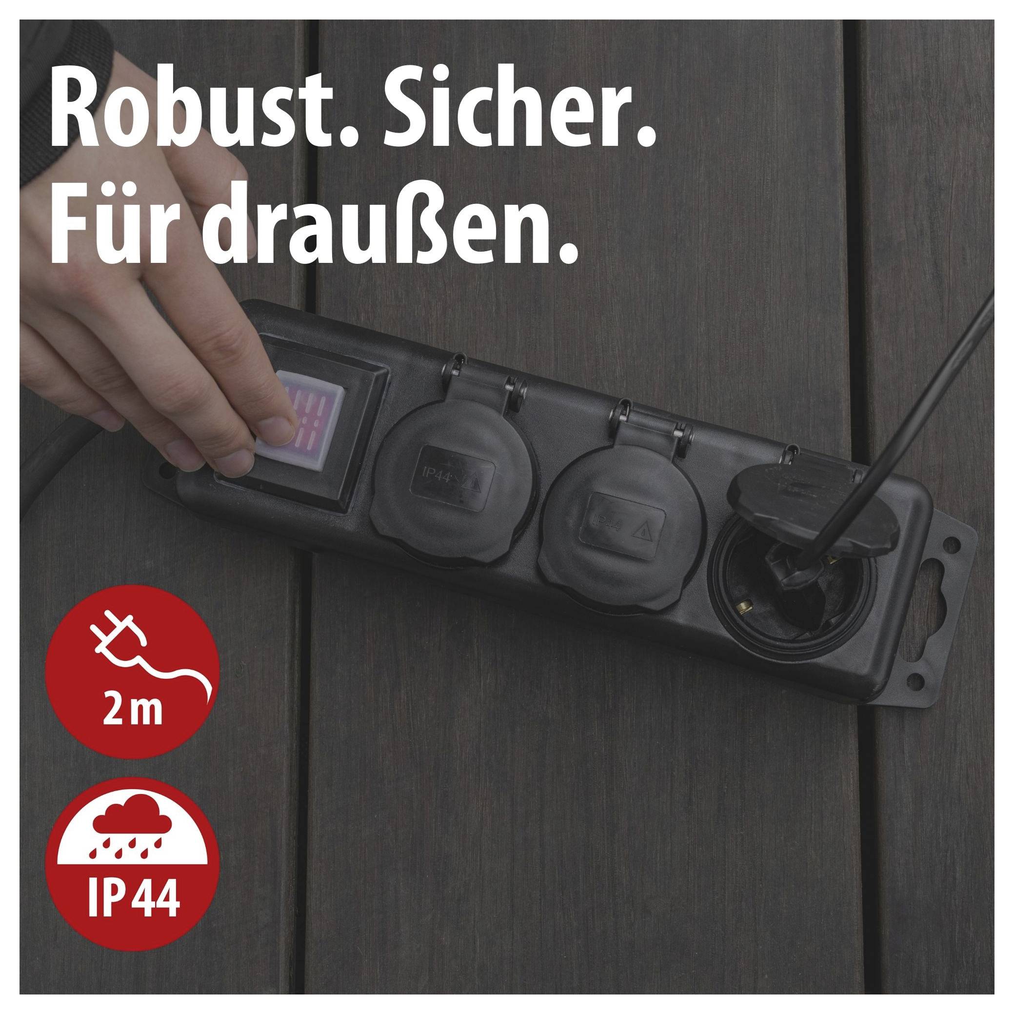 Brennenstuhl 1159950013 Utomhus grenuttag med strömbrytare Svart med brytare-1