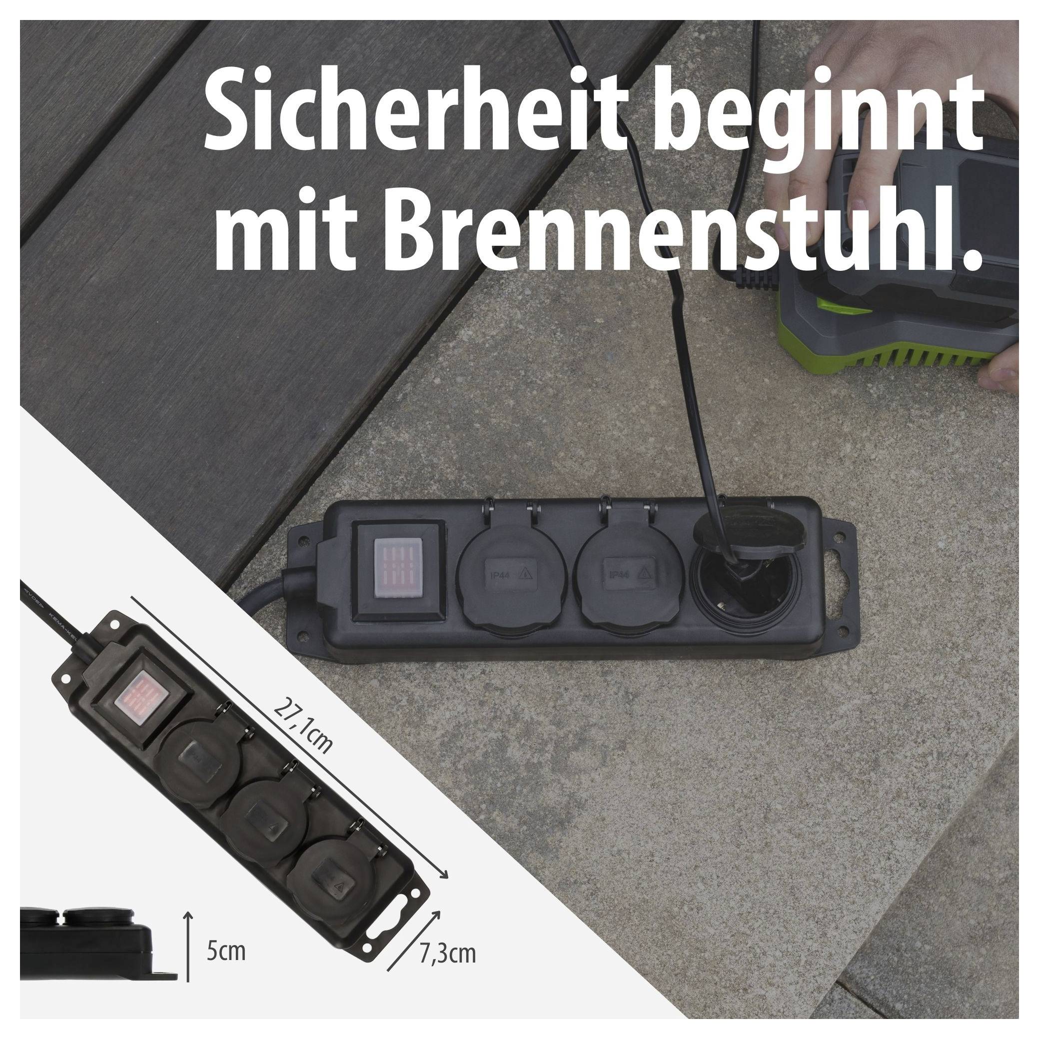 Brennenstuhl 1159950013 Utomhus grenuttag med strömbrytare Svart med brytare-4