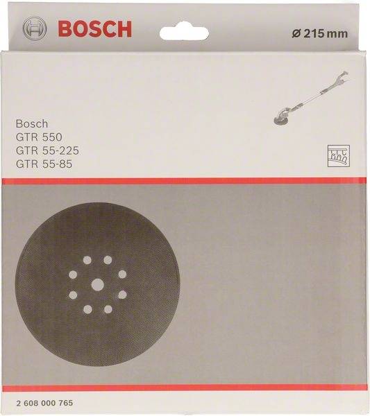 Förpackning för en Bosch-slipskiva, Ø 215 mm, lämplig för modellerna GTR 550, GTR 55-225, GTR 55-85.
