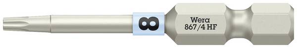 <br>  Wera<br>  05060505001<br>  867/4<br>  Torx-Bit<br>  Drivning: 1/4"<br>  Output: TORX<br>  TX 8<br>  50 mm<br>