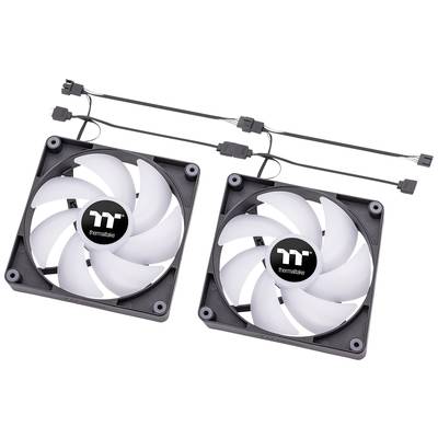Thermaltake CL-F149-PL12SW-A Chassi-fläkt Svart, Transparent, RGB (B x H x D) 120 x 120 x 25 mm
