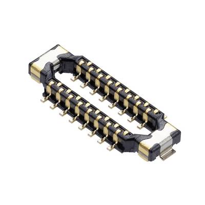 Molex Mezzaninanslutning Quad-Row Totalt antal poler 32 Rastermått: 0.175 mm 2033900323 500 st Tape on Full reel