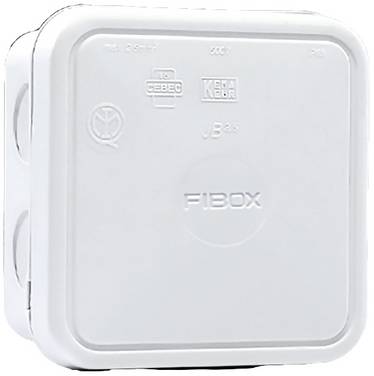 Fibox JB 2,5 WH Avgreningsbox (L x B x H) 90 x 90 x 49 mm Vit IP65 1 st