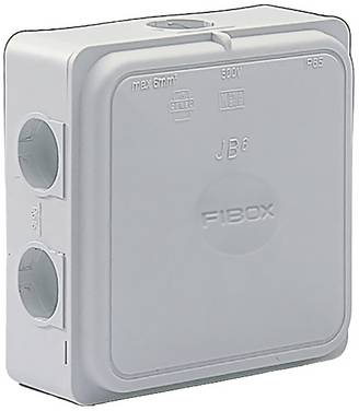 Fibox JB 6 G Avgreningsbox (L x B x H) 110 x 110 x 49 mm Grå (RAL 7035) IP65 1 st