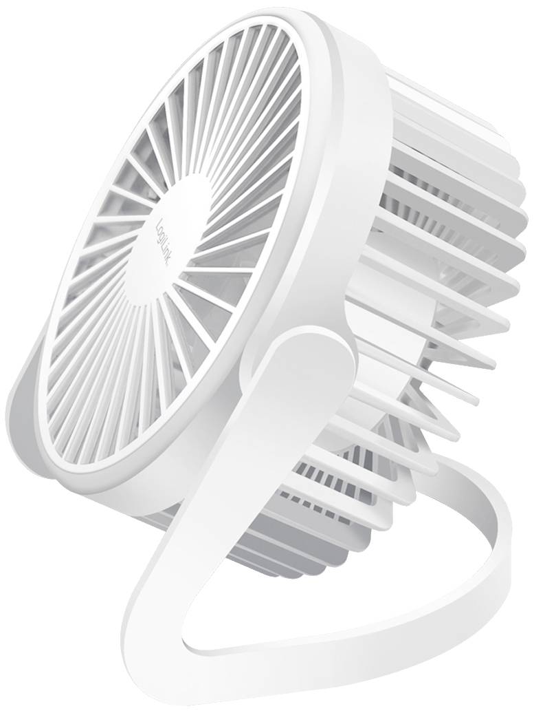 LogiLink UA0402 USB-fläkt 2 W (Ø x H) 12.7 cm x 115 mm Vit Svängbar-2