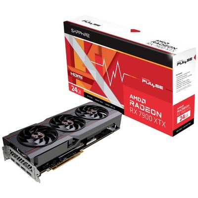 Sapphire Grafikkort AMD Radeon RX 7900 XTX Gaming Pulse Overclocked 24 GB GDDR6-RAM PCIe HDMI, DisplayPort Överklockad
