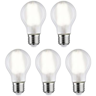 Paulmann 29091 LED-lamp EEK E (A - G) E27 Päronform 7 W Neutralvit (Ø x H) 60 mm x 106 mm 5 st