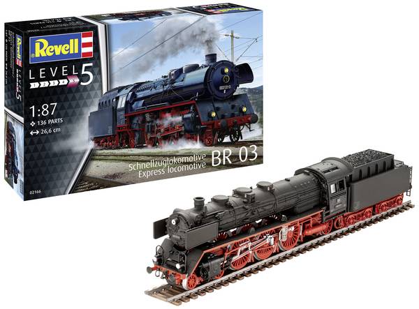 Revell 02166 Schnellzuglokomotive BR03 Lokomotiv byggsats 1:87
