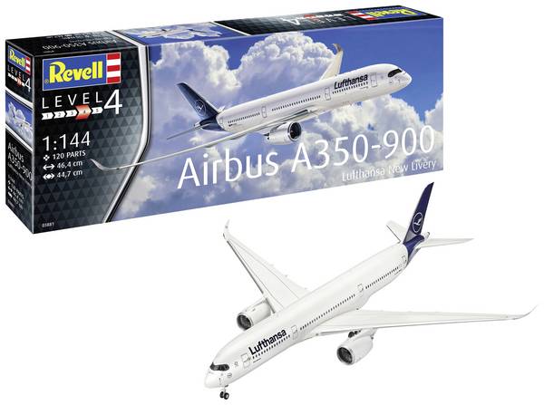Revell 03881 Airbus A350-900 Lufthansa New Livery Flygmodell byggsats 1:144