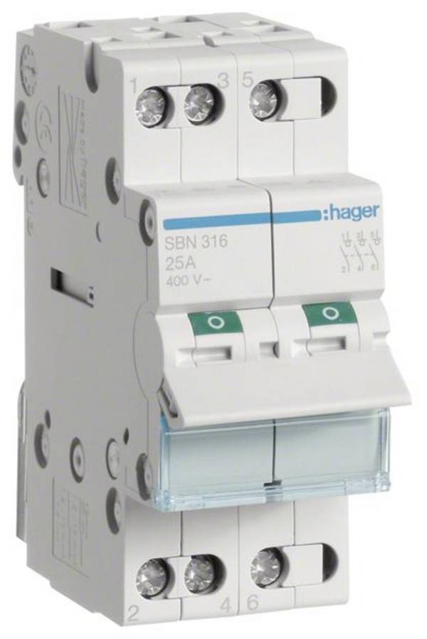 Strömbrytare 3-polig 16 A 3 NO 400 V Hager SBN316