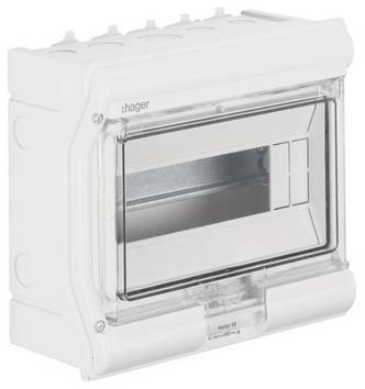 Hager  VE110PN  VE110PN  Normkapsling  Utanpåliggande    Antal serier = 1  Innehåll 1 st