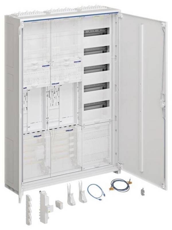 Hager ZB33ET225W11 ZB33ET225W11 Komplett skåp Utanpåliggande Moduler totalt = 3 Antal serier = 5 Innehåll 1 st