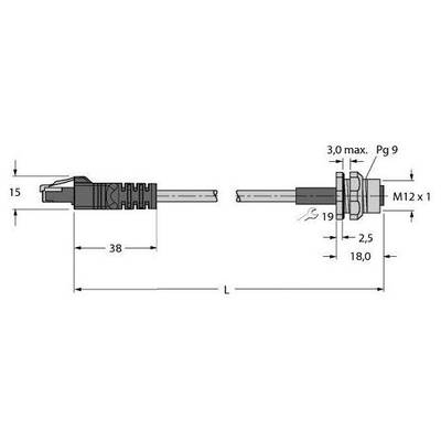 Turck U8627-05 Sensor/ställdon-kontakt, konfektionerad 1 st