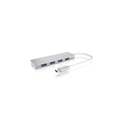 ICY BOX IB-HUB1425-C3, 4 Port USB 3.0 Type-C® Hub, 1x Type-C zu 4x Type-A 4 Port USB-C® (USB 3.1) Multiport Hubb Silver
