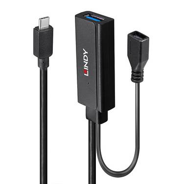 LINDY 43344 USB-hubb 2 Port USB-A USB 3.2 Gen1 5 GBit/s med USB-C-kontakt Svart 43344