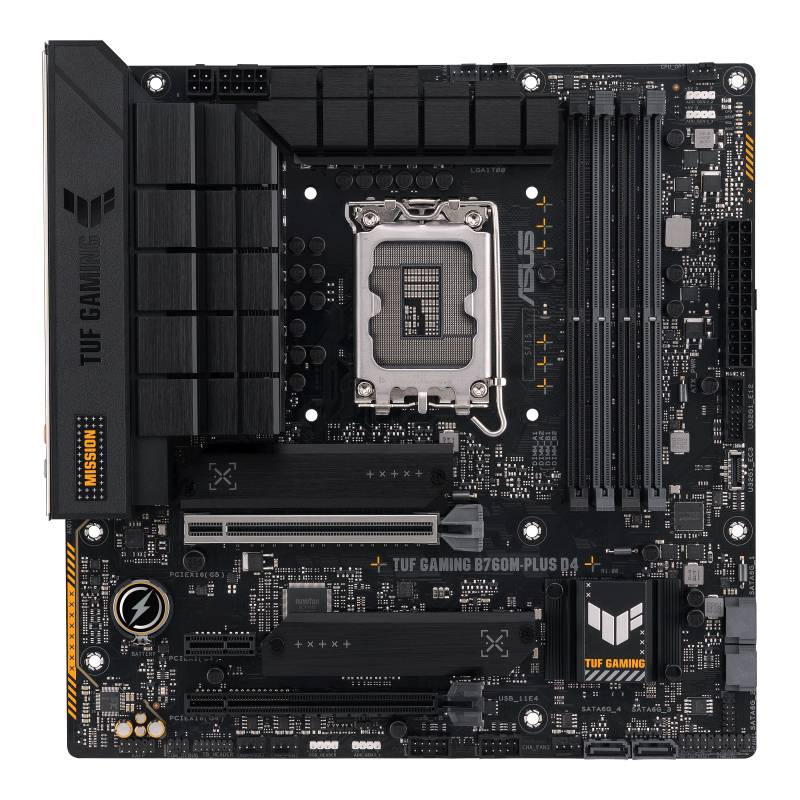 Asus TUF GAMING B760M-PLUS D4 Moderkort Sockel Intel® 1700 Formfaktor Micro-ATX Moderkort-chipset Intel® B760