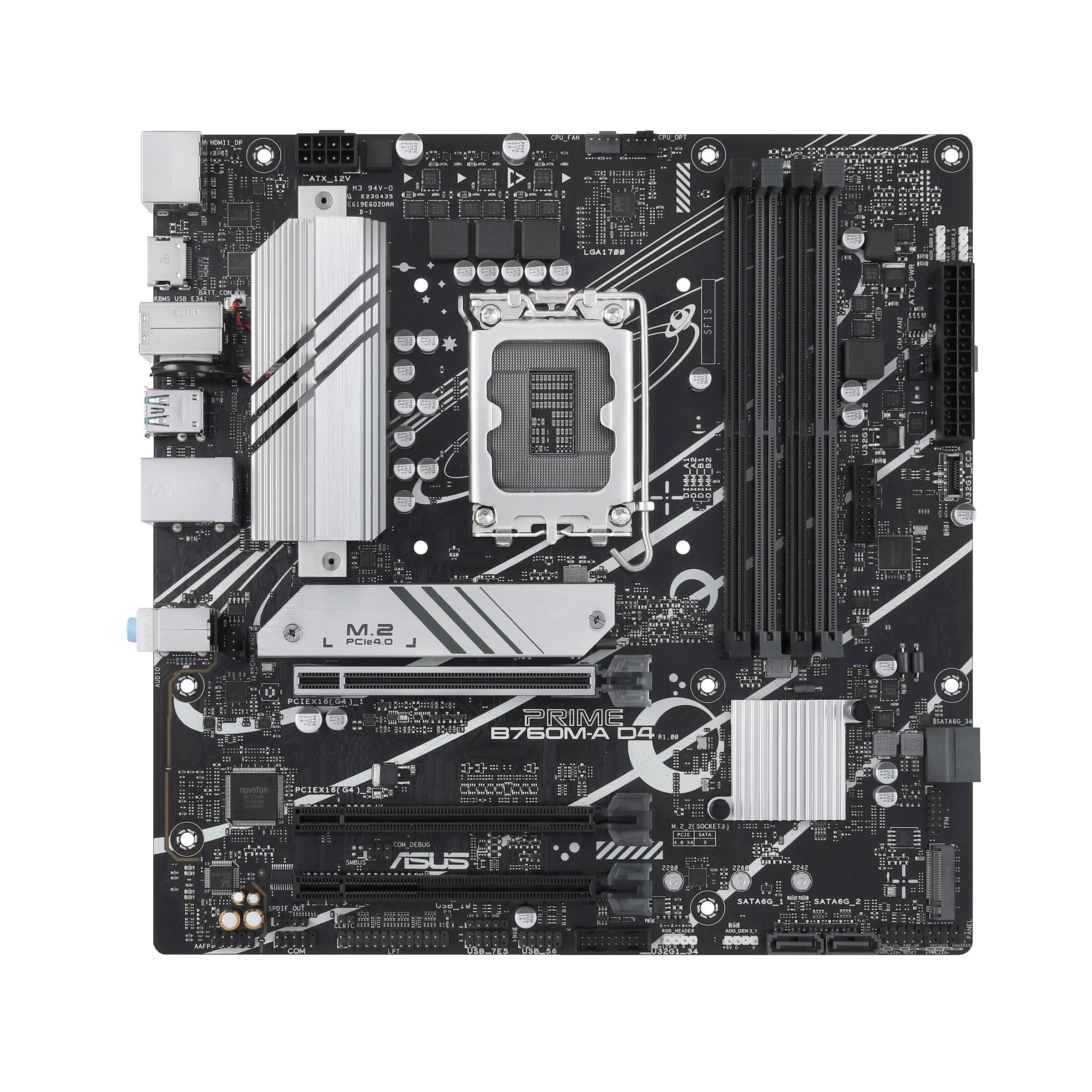 Asus PRIME B760M-A D4 Moderkort Sockel Intel® 1700 Formfaktor Micro-ATX Moderkort-chipset Intel® B760