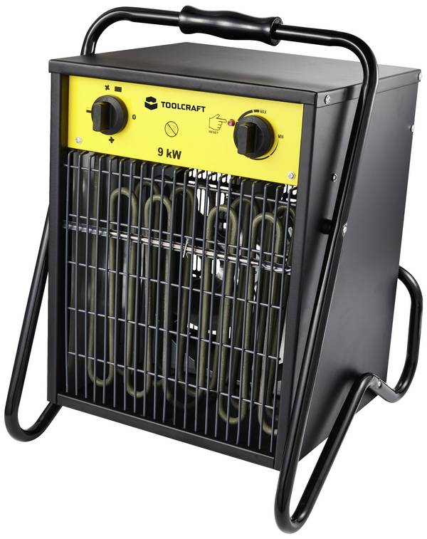 TOOLCRAFT TO-8578338  Byggfläkt 9000 W Svart/gul