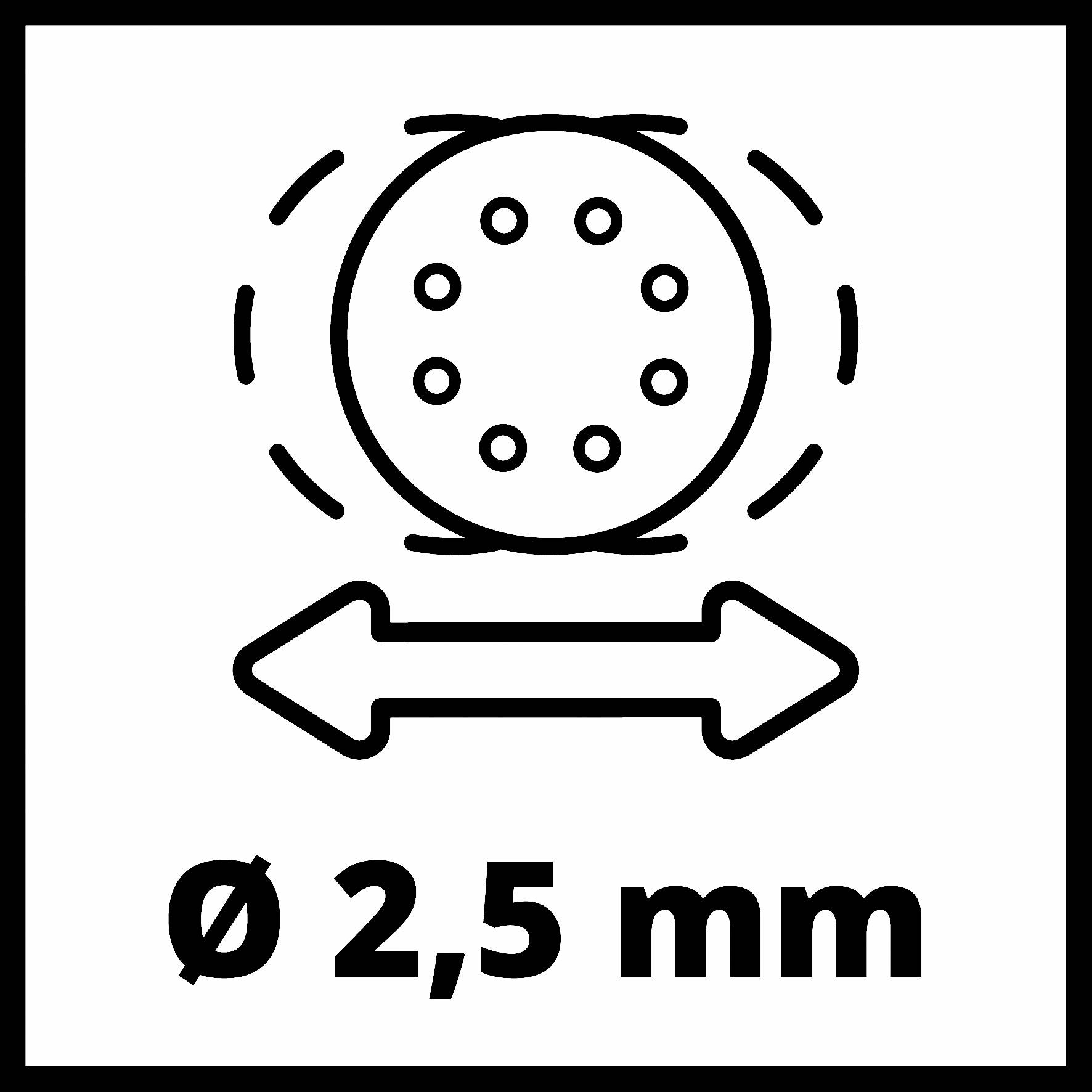 En symbolbild visar en slipskiva med bredden 2,5 mm.