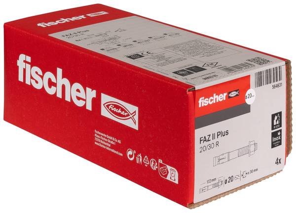 Fischer 564631 FAZ II Plus 20/30 R Bultankare 172 mm 20 mm 4 st