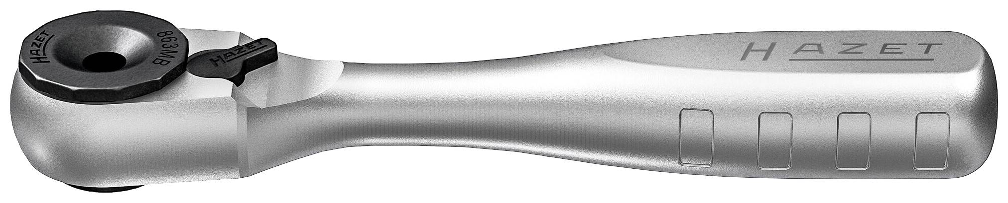 Silverfärgad skiftnyckel med ergonomiskt handtag och varumärket 'Hazet' ingraverat på sidan.