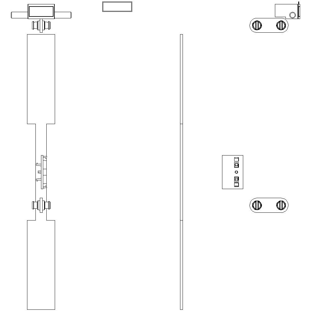 Bilden visar en teknisk ritning av bearbetningsmaskiner med flera komponenter och drivenheter i ett schematiskt upplägg.
