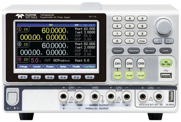 Teledyne LeCroy T3PS60033P Laboratorieaggregat, justerbar  0 - 60 V 0 - 3 A 680 W   Antal utgångar 3 x