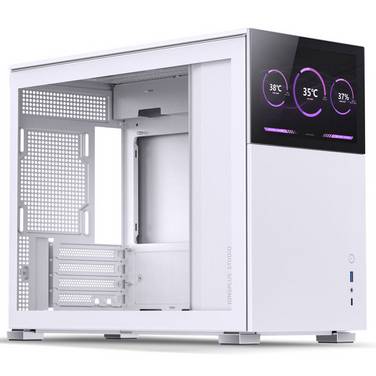 Jonsbo D31 Screen Microtower Datorchassi  Vit