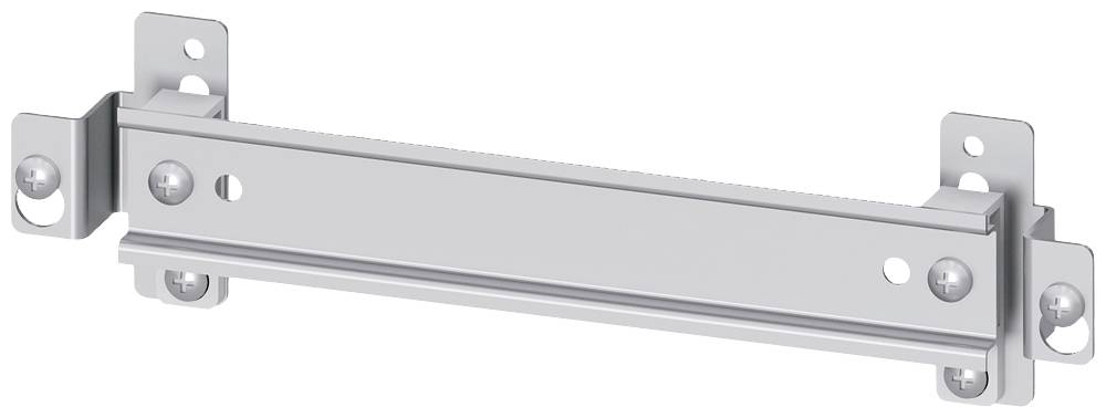 Metallhållare med flera skruvfästen, lämplig för installation eller montering av komponenter.