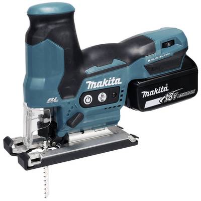 Makita batteridriven sticksåg, modell 18V. Verktyget har en ergonomisk design, lämplig för precisionskapande arbeten.
