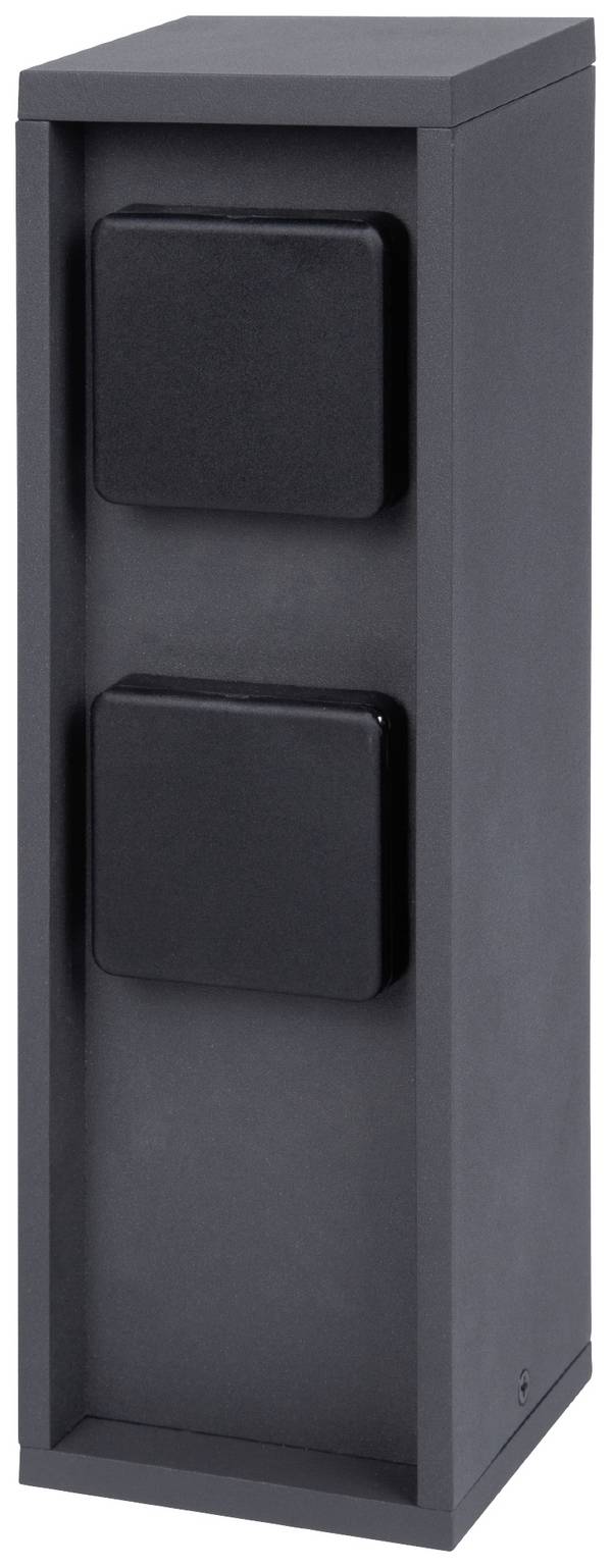BOLD 10614 Trädgårdsstickkontakt 2x  Antracit utan kabel