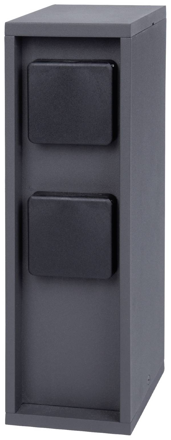 BOLD 10616 Trädgårdsstickkontakt 4x  Antracit utan kabel