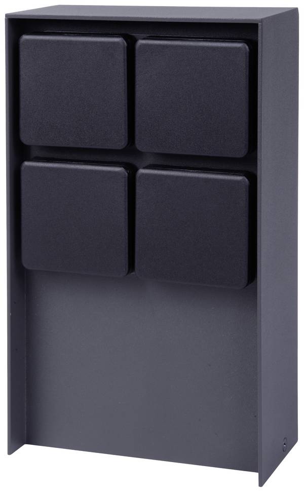 BOLD 11030 Trädgårdsstickkontakt 4x  Antracit utan kabel