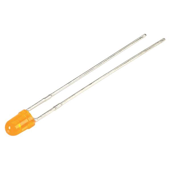 Kingbright LED hållmonterad Orange Rund 3 mm 20 mcd 40 ° 30 mA 2 V