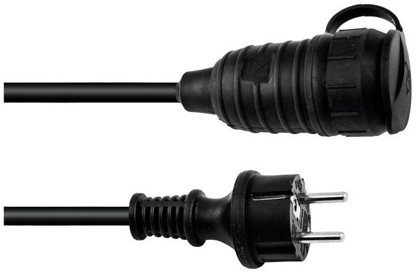 Eurolite 30245696 Ström Förlängningskabel  16 A Svart 5 m H07RN-F 3G 1,5 mm²