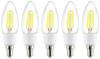 Sygonix SY-5781472 LED-lamp EEK A (A - G) E14 2.2 W = 40 W Varmvit (Ø x H) 35 mm x 110 mm Filament 5 st