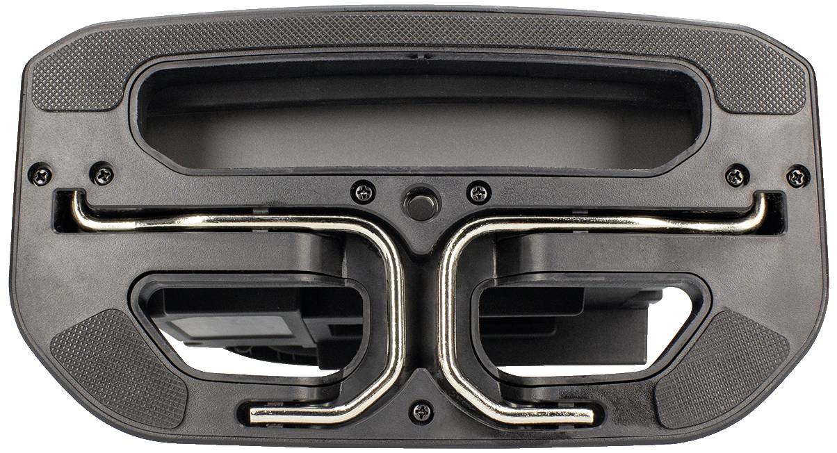 Bakifrån av ett VR-headset som visar kylmekanismen med metallrör och ventilationsöppningar för förbättrad luftcirkulation.