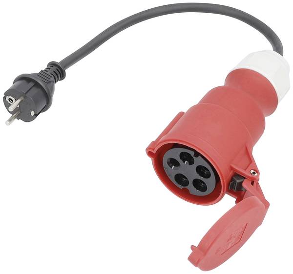 AS Schwabe 61371 Ström Adapterkabel  16 A Svart 0.3 m H07RN-F 3G 2,5 mm²