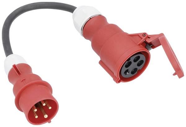 AS Schwabe 61376 Ström Adapterkabel  16 A Svart 0.3 m H07RN-F 5G 2,5 mm²