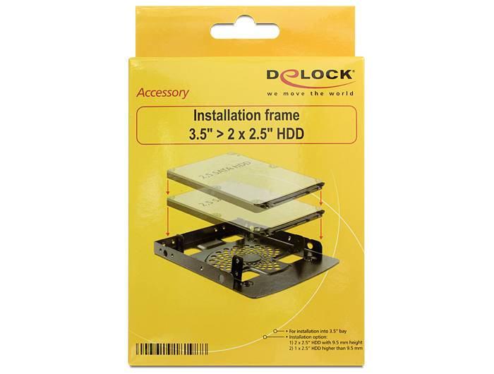Delock 18198 3.5" montagevinkel till 2.5"-2