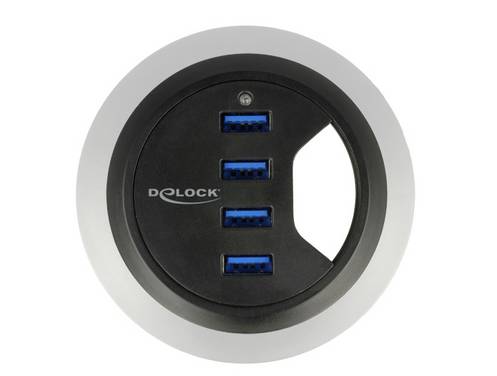 Delock 62868 USB-hubb 4 Port USB-A USB 3.1 Gen1 5 GBit/s Svart 62868