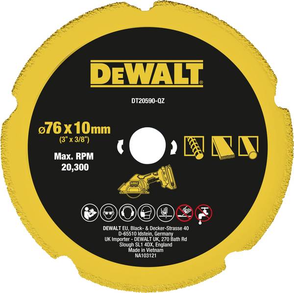 DEWALT DT20590-QZ DT20590-QZ Diamantkapskiva  Diameter 76 mm   1 st