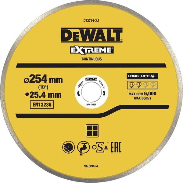 DEWALT DT3734-XJ DT3734-XJ Diamantkapskiva  Diameter 250 mm   1 st