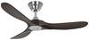 CasaFan ECO GENUINO 122 BN-NB Takfläkt 11.3 W (Ø x H) 1220 mm x 280 mm Krom med fjärrkontroll, Vinterdrift