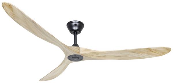 CasaFan ECO GENUINO 180 MS-NT Takfläkt  30 W (Ø x H) 1800 mm x 290 mm Svart (matt) med fjärrkontroll, Vinterdrift