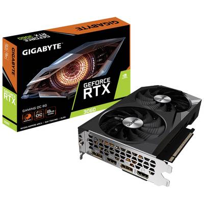 Gigabyte Grafikkort Nvidia GeForce RTX 3060 Gaming Overclocked 8 GB GDDR6-RAM HDMI, DisplayPort Överklockad