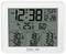 Digital väderstation visar tid '12:38', datum '12-28', innetemperatur '25,6°C', luftfuktighet '60%'. Tre utomhussensorer mäter olika temperaturer och fuktigheter.