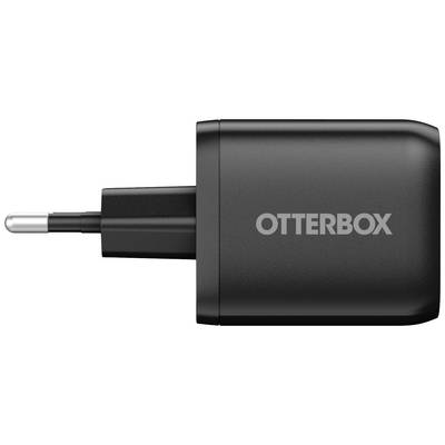 Ett svart laddare från OtterBox med EU-kontakt.